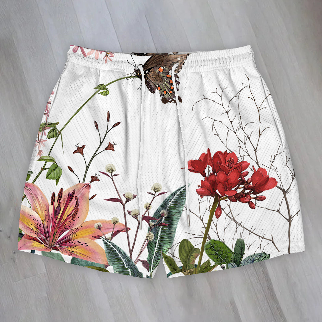 Relaxed Floral Print Resort Shorts