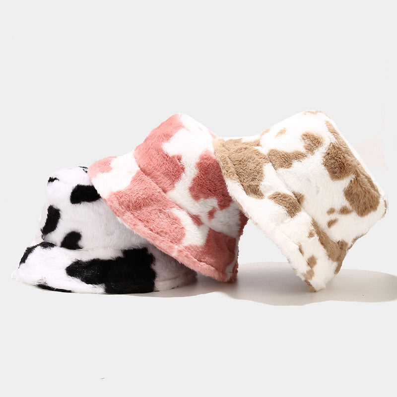 Cow Fashion Plush Thickened Warm Pot Hats