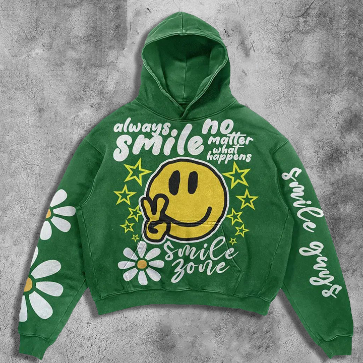 Always Smile Graphic Hoodie