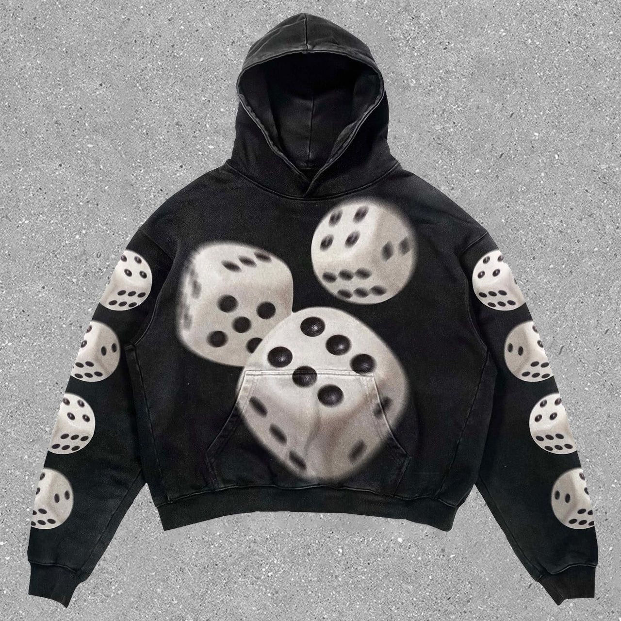 Trendy Street Style Dice Hoodie