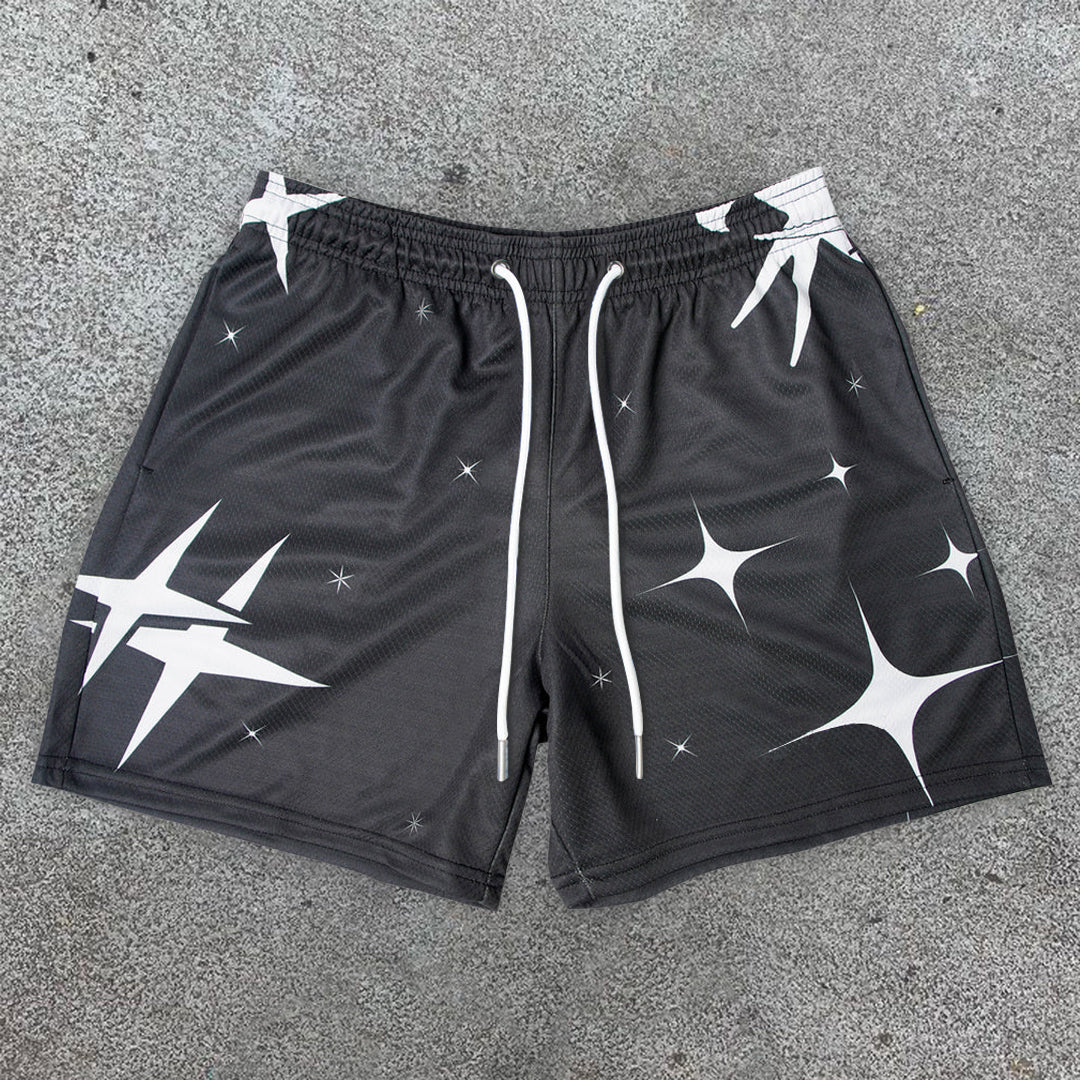 Fashion personality print casual sports shorts