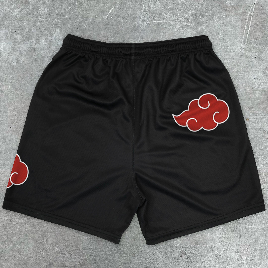 Naruto Cloud Print Vintage Street Shorts