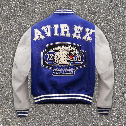 Casual varsity leopard baseball jacket