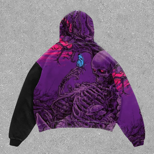 Butterfly Skull Street Hoodie