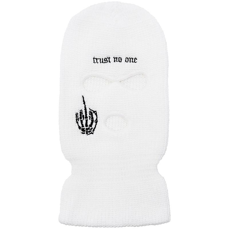 Skeleton hand street knitted warm three-hole hat ski mask hat