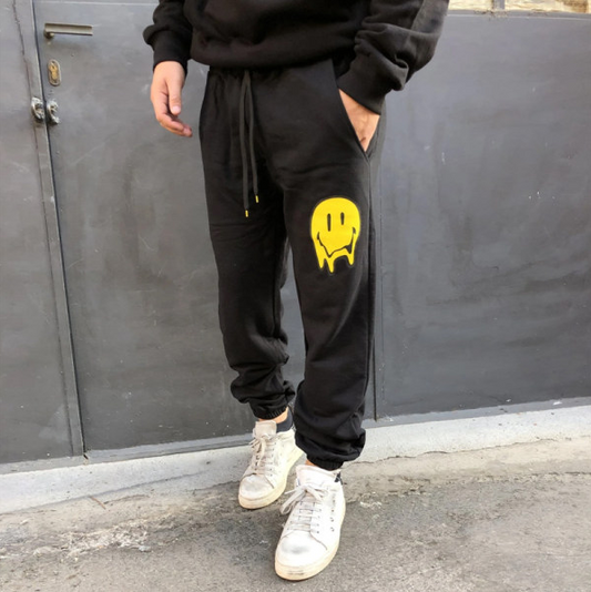 Smiley Graphic Print Sweatpants