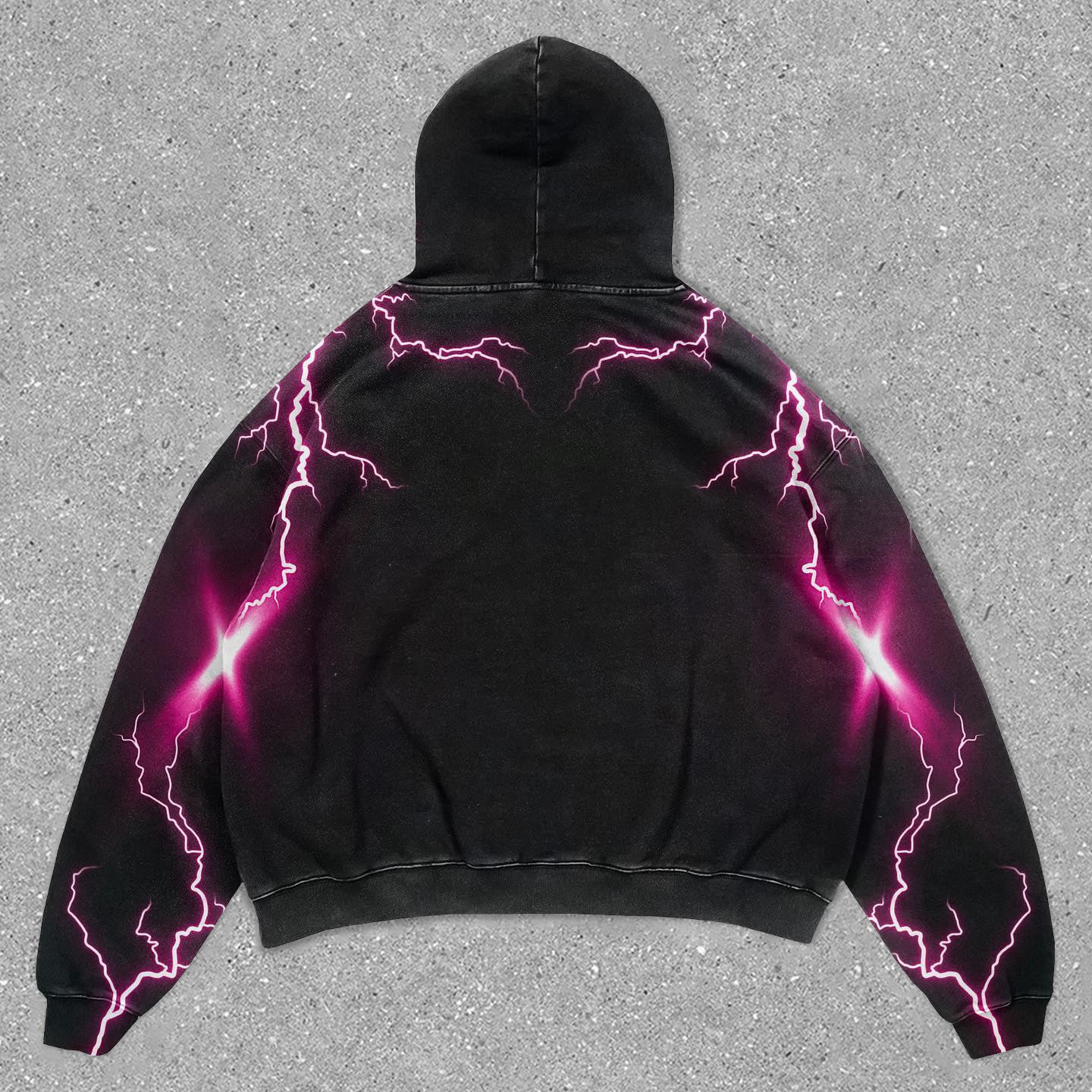 Vintage Lightning Butterfly Long Sleeve Hoodie