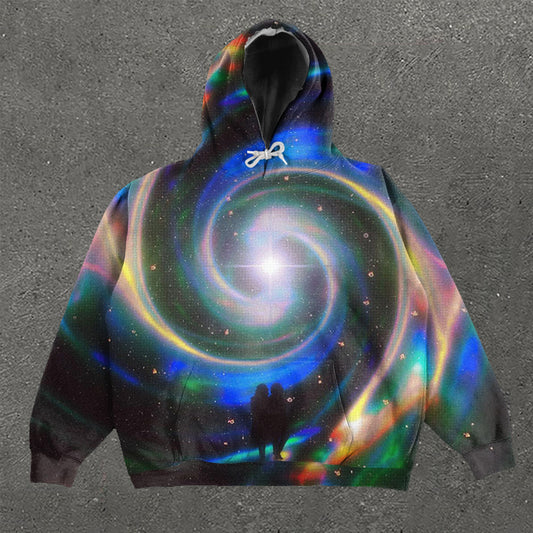 Casual Print Long Sleeve Hoodie