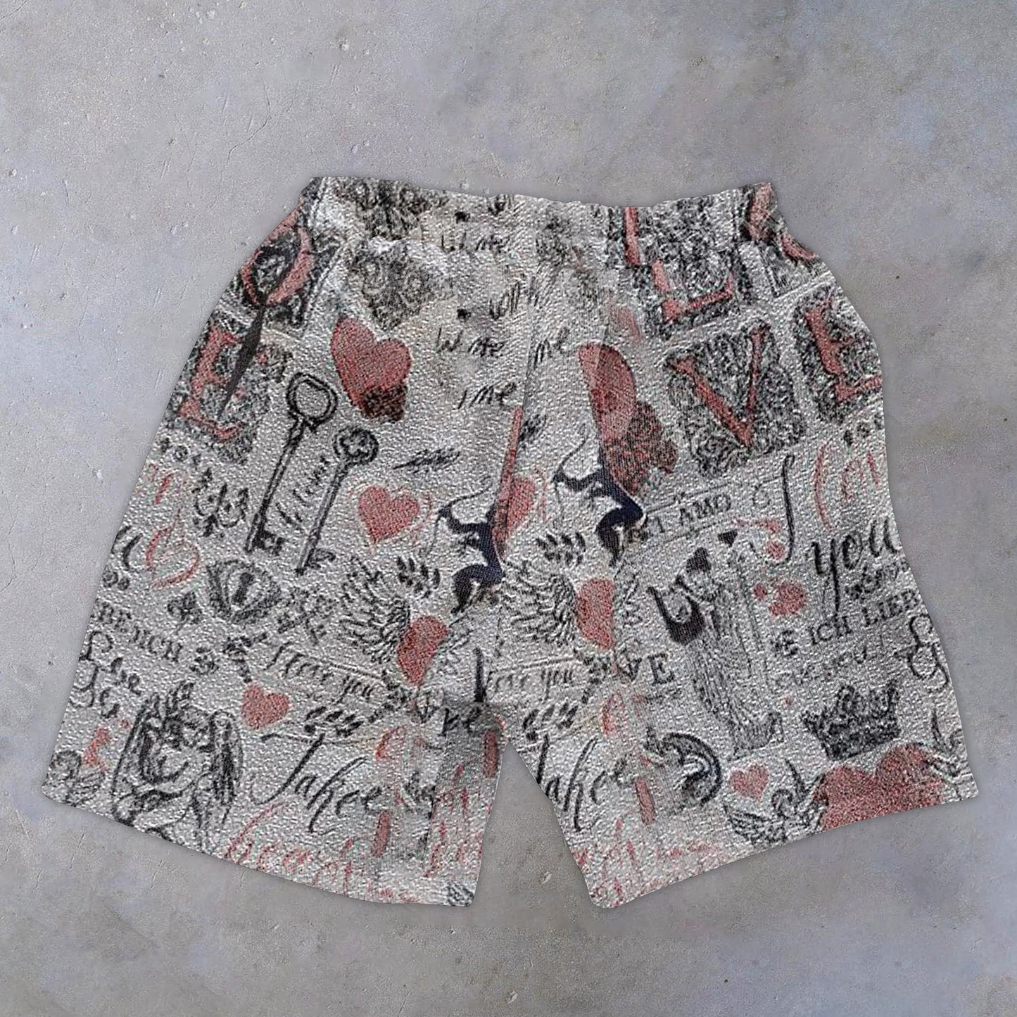 Fashionable Personalized Cupid Print Vintage Shorts