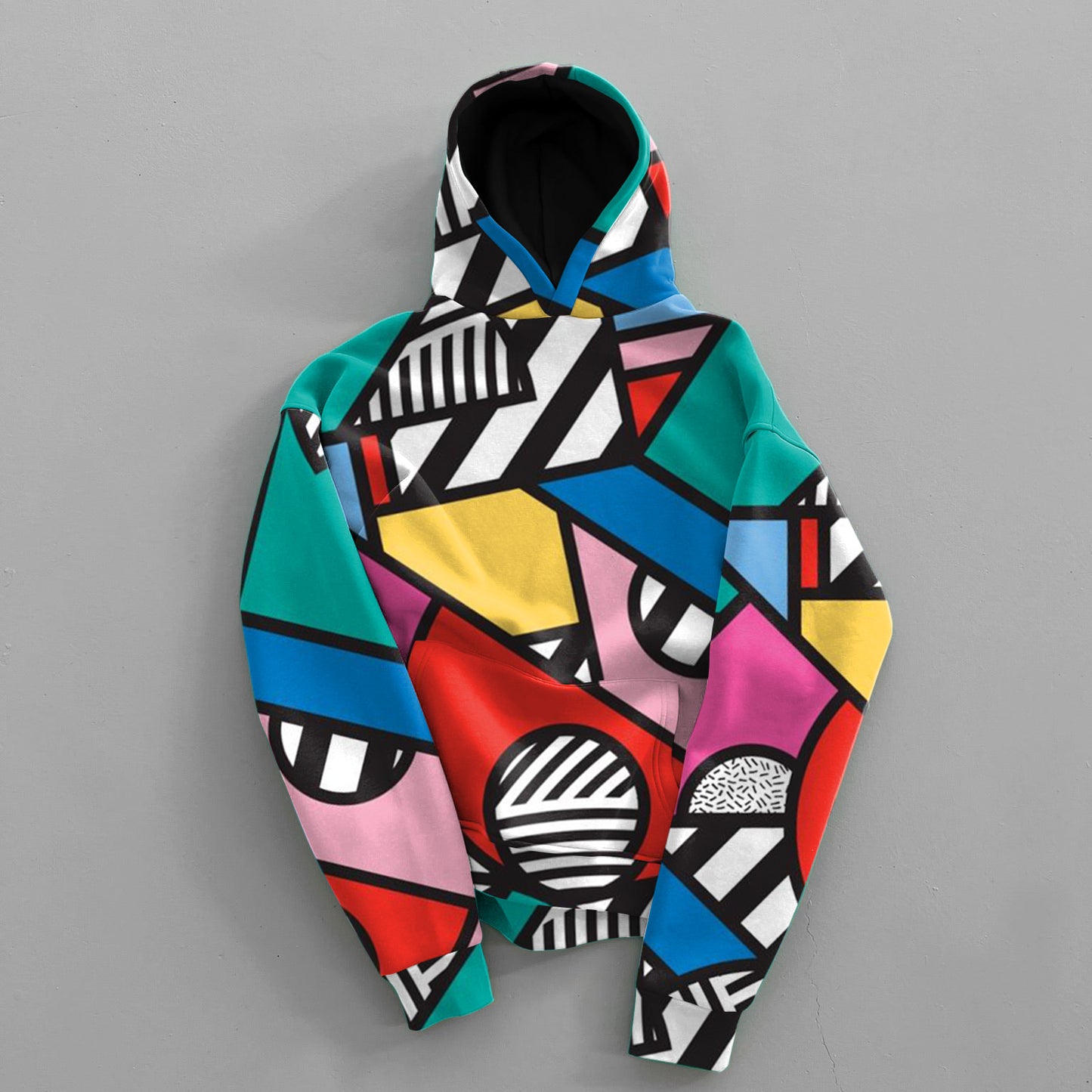 Trendy abstract pattern street bottoming hoodies