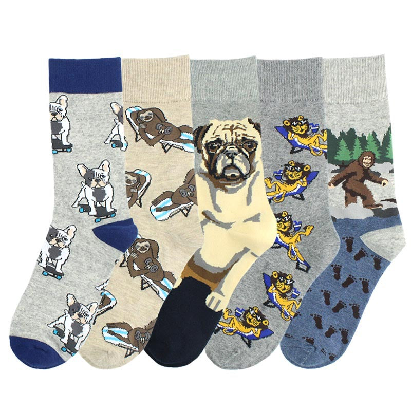 Animal Pug lion orangutan pattern socks socks