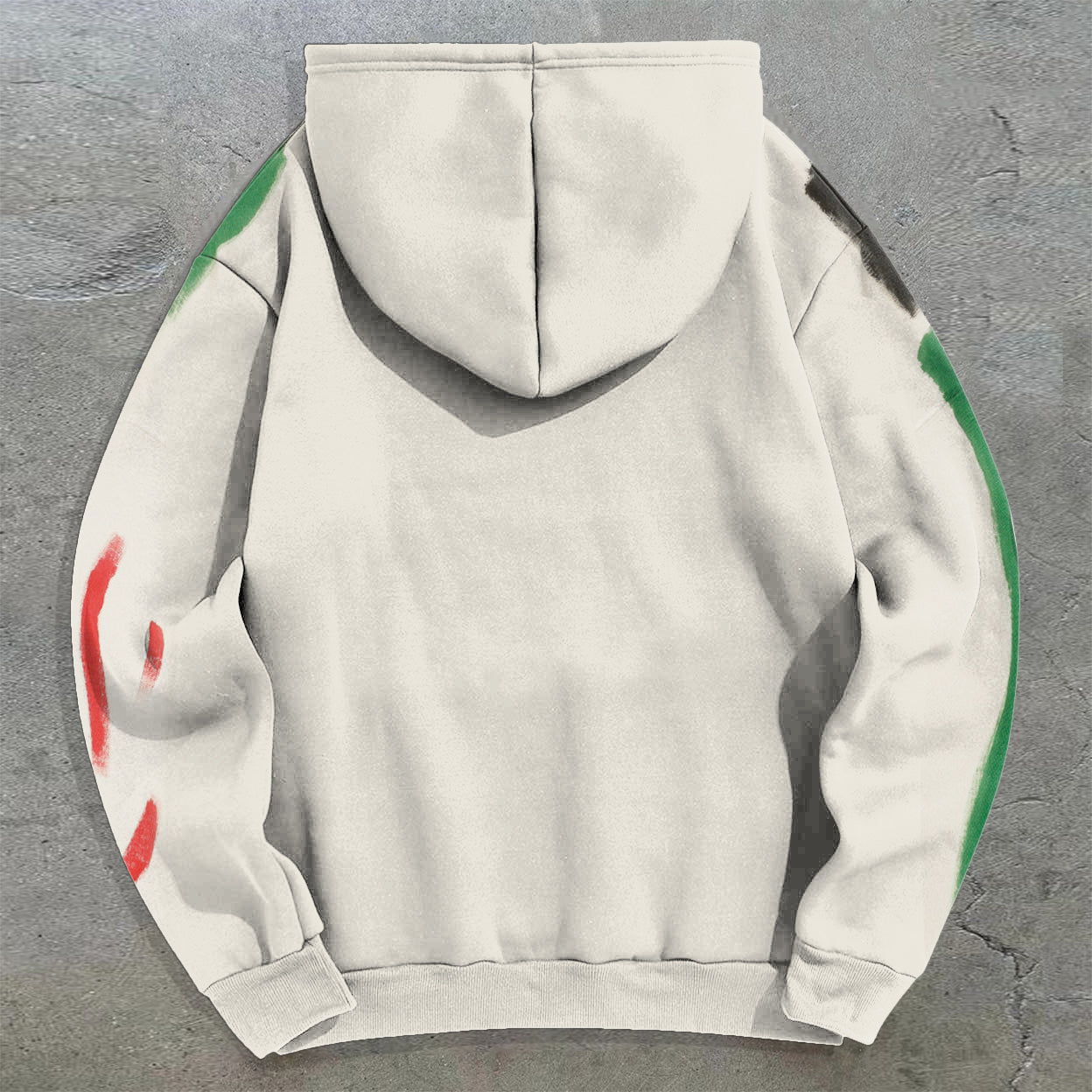 Tide brand color contrast graffiti print hoodie