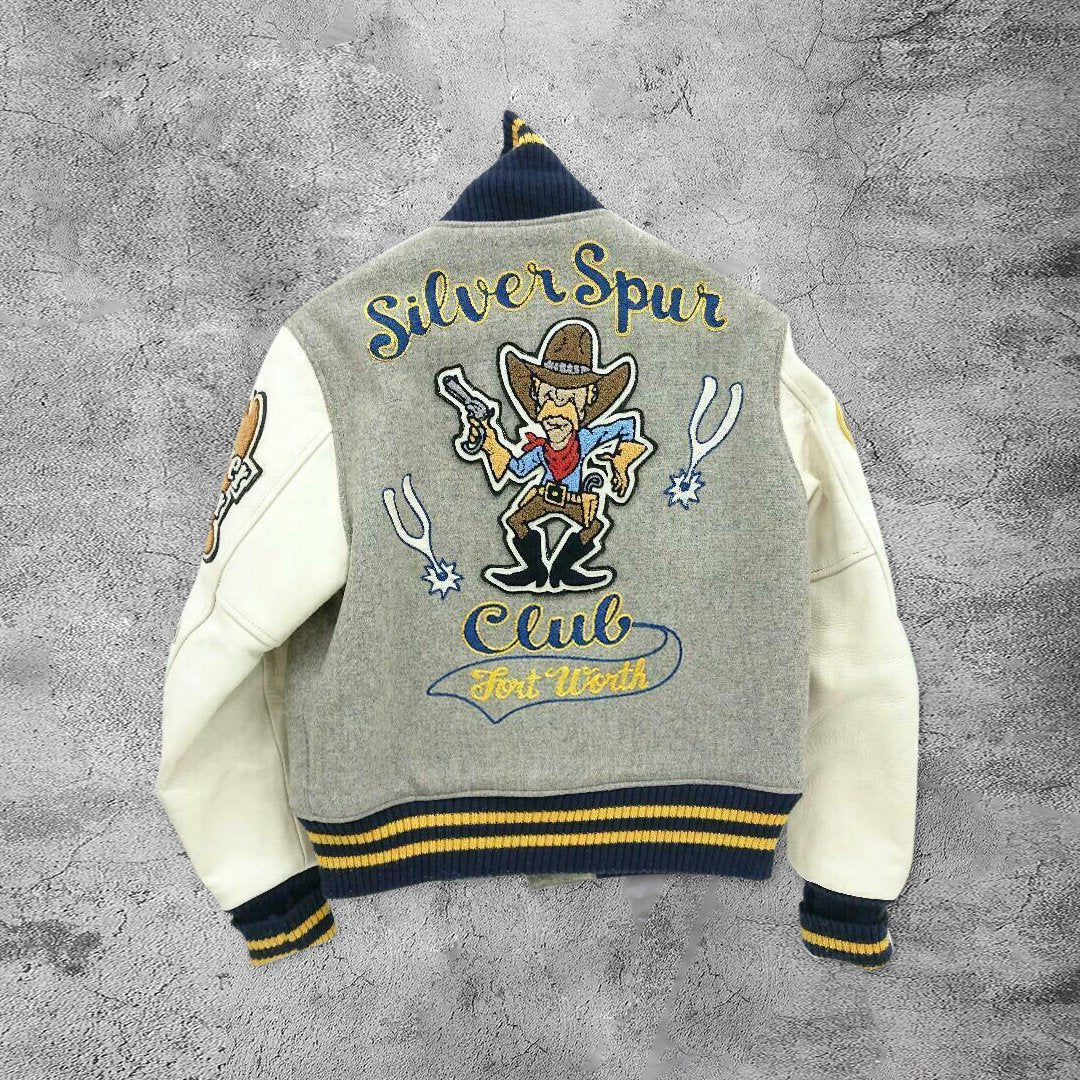 Retro sharpshooter rugby baseball jacket