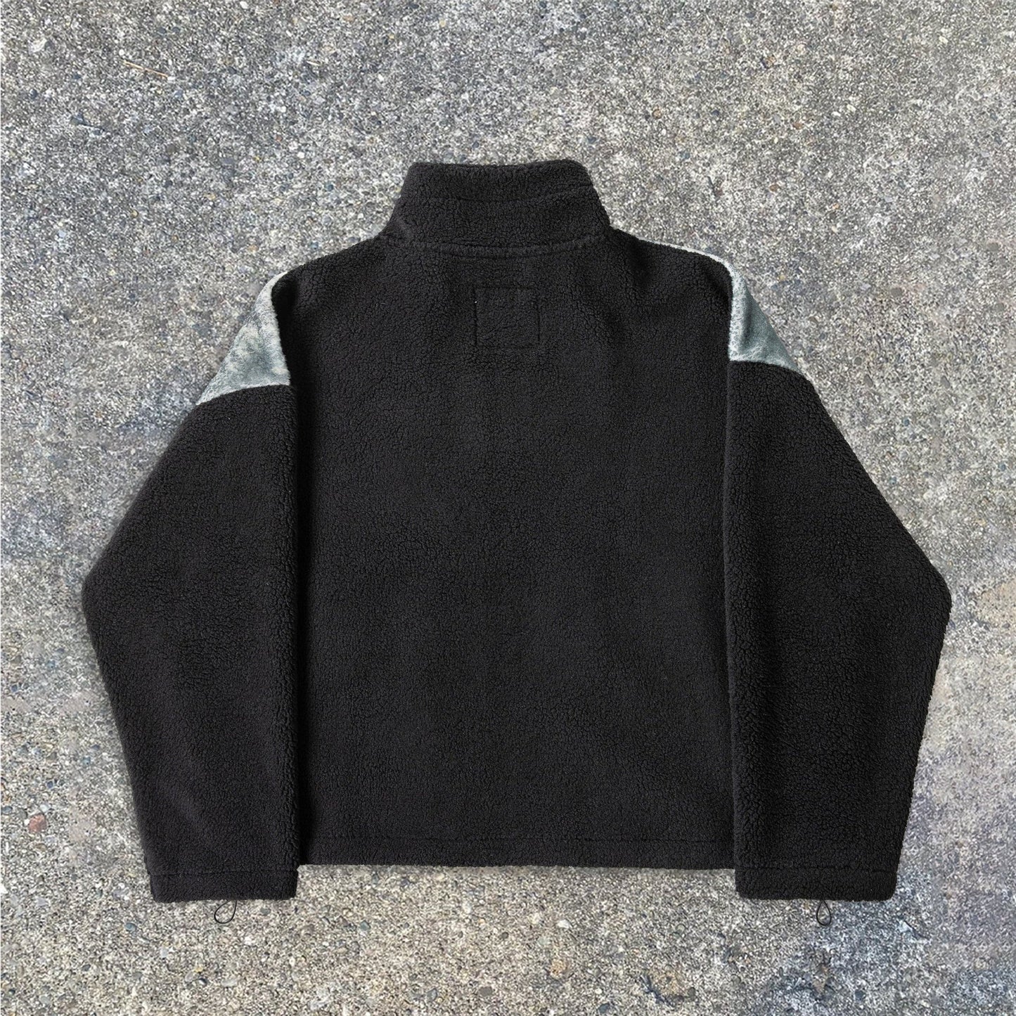 Statement Vintage Print Turtleneck Fleece Jackets