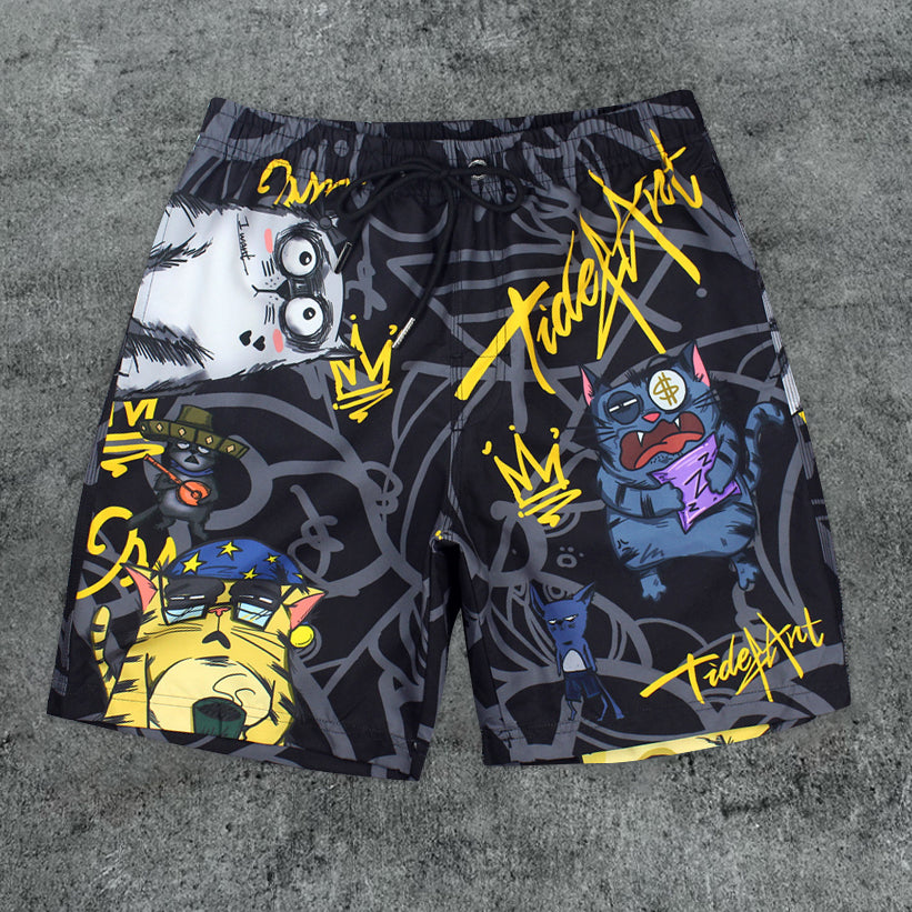 Trendy hip-hop fashion beach shorts