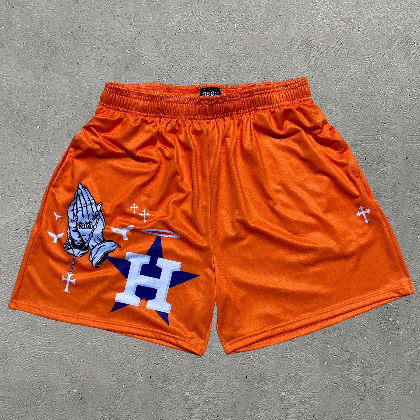 Casual H Town Print Mesh Shorts