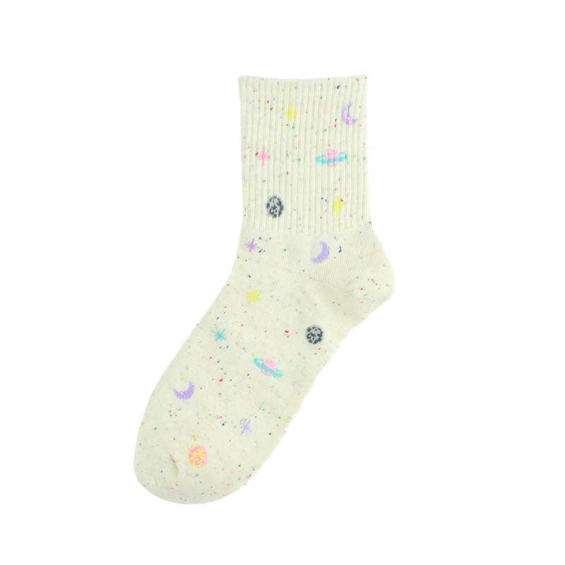 Fashion Planet Socks Medium Tube Cotton Cosmic Socks