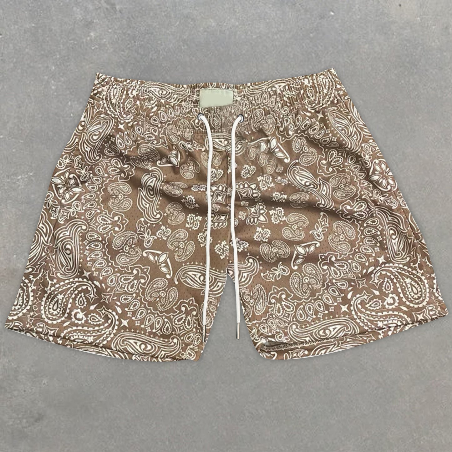 Relaxed Retro Paisley Shorts