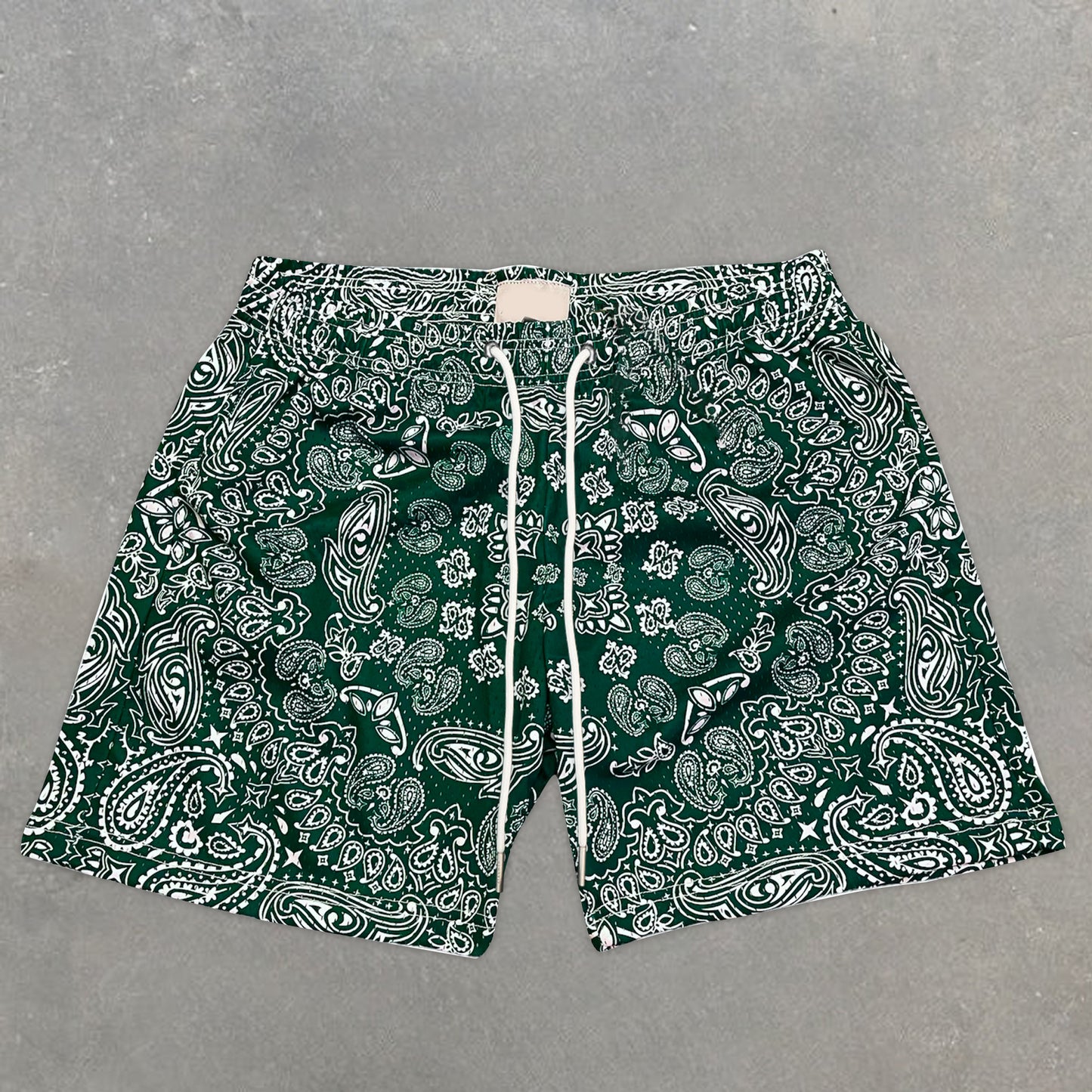 Relaxed Retro Paisley Shorts