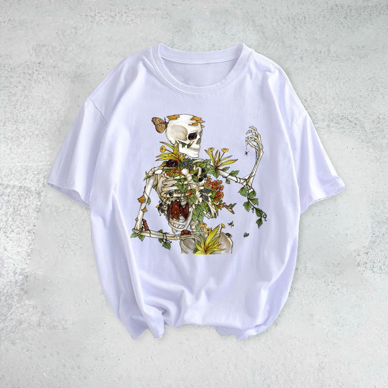 Personalized Skull Funny Print Short Sleeve T-shirt