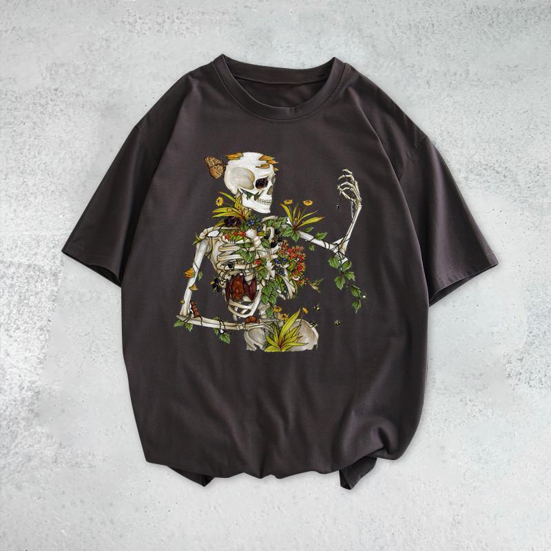 Personalized Skull Funny Print Short Sleeve T-shirt