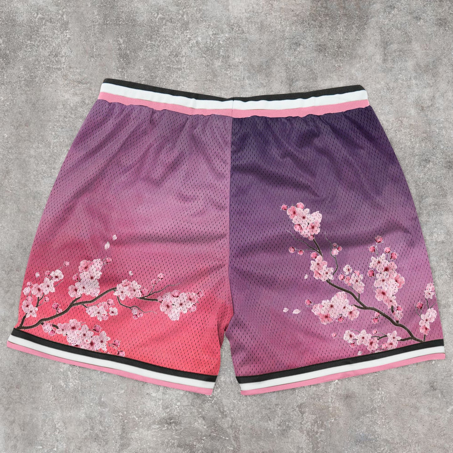 Ombre Sakura Trend Mesh Shorts