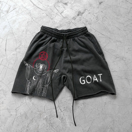 Vintage Goat Print Lounge Shorts