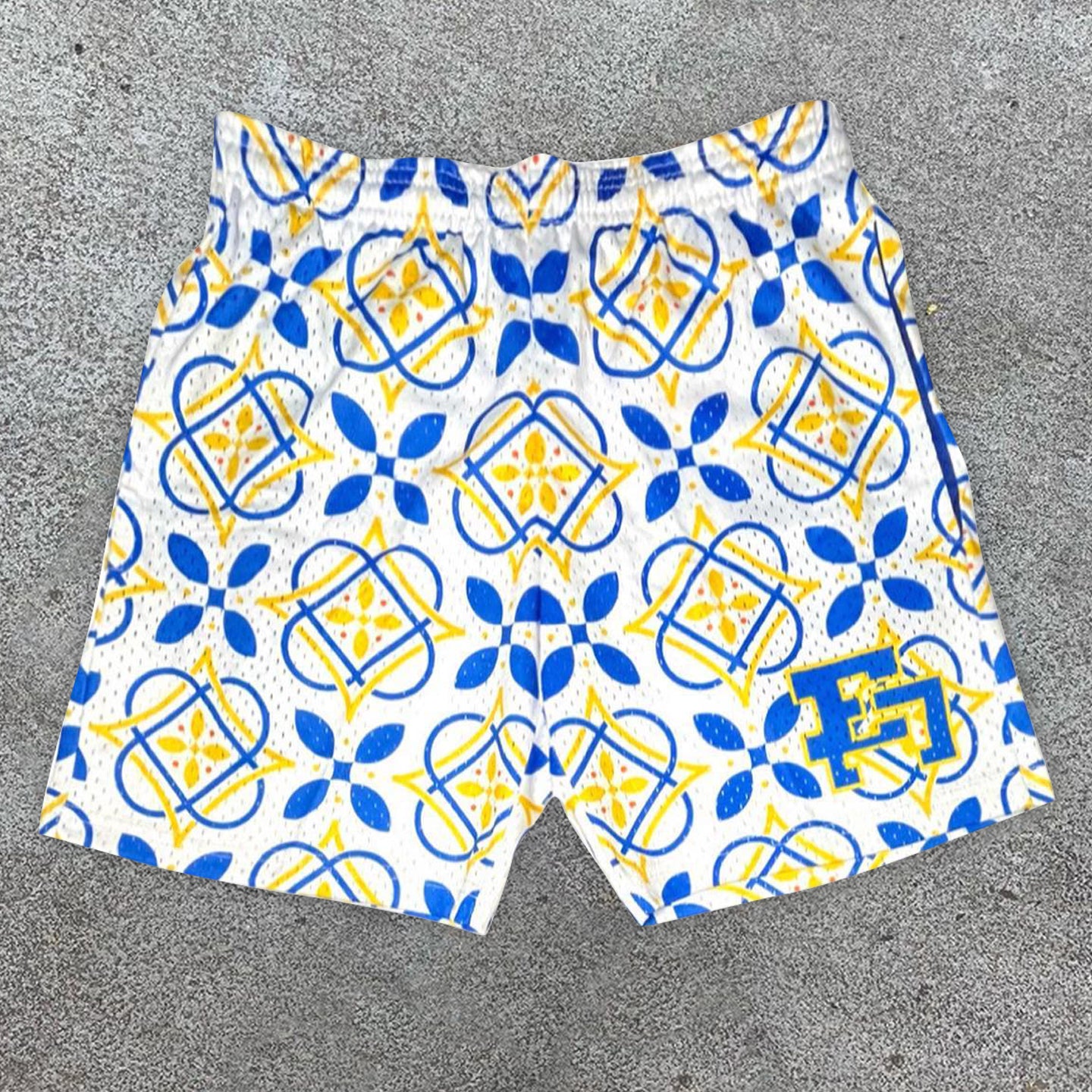 Chic casual preppy printed track shorts