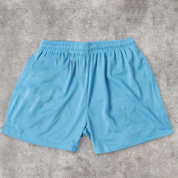 Lightning Print Vintage Street Mesh Shorts