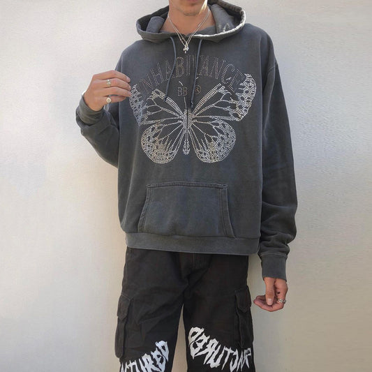 Retro Street Hip Hop Butterfly Hoodie