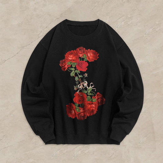 Floral Fashion Print Casual Street Sweatshirt