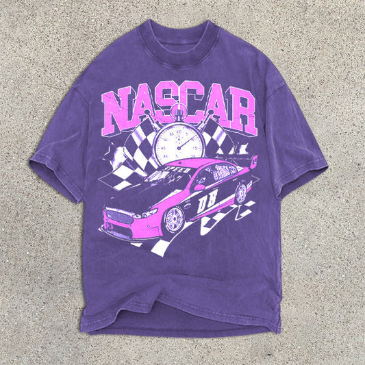 Racing Graphic Print Short Sleeve T-Shirt