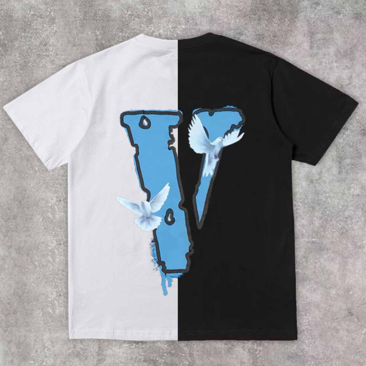 Colorblock Tide Brand Print Peace Dove T-Shirt