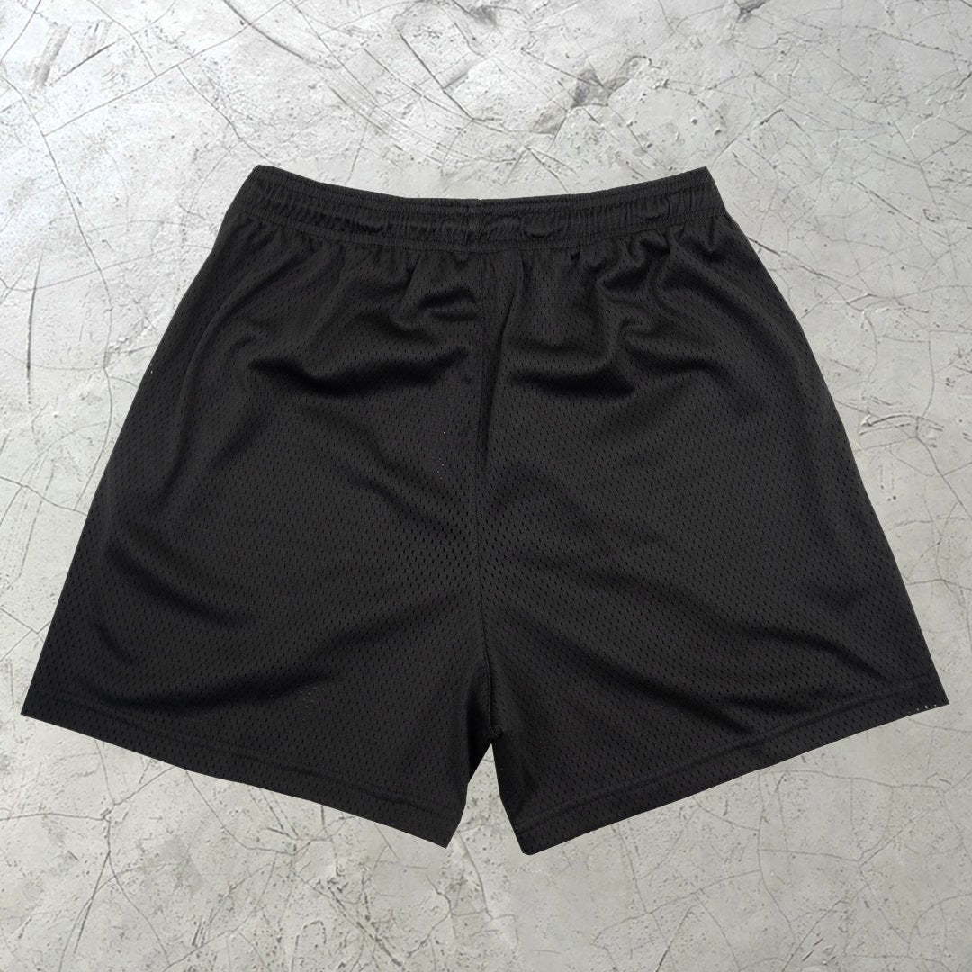 Vintage Devil Casual Mesh Print Shorts