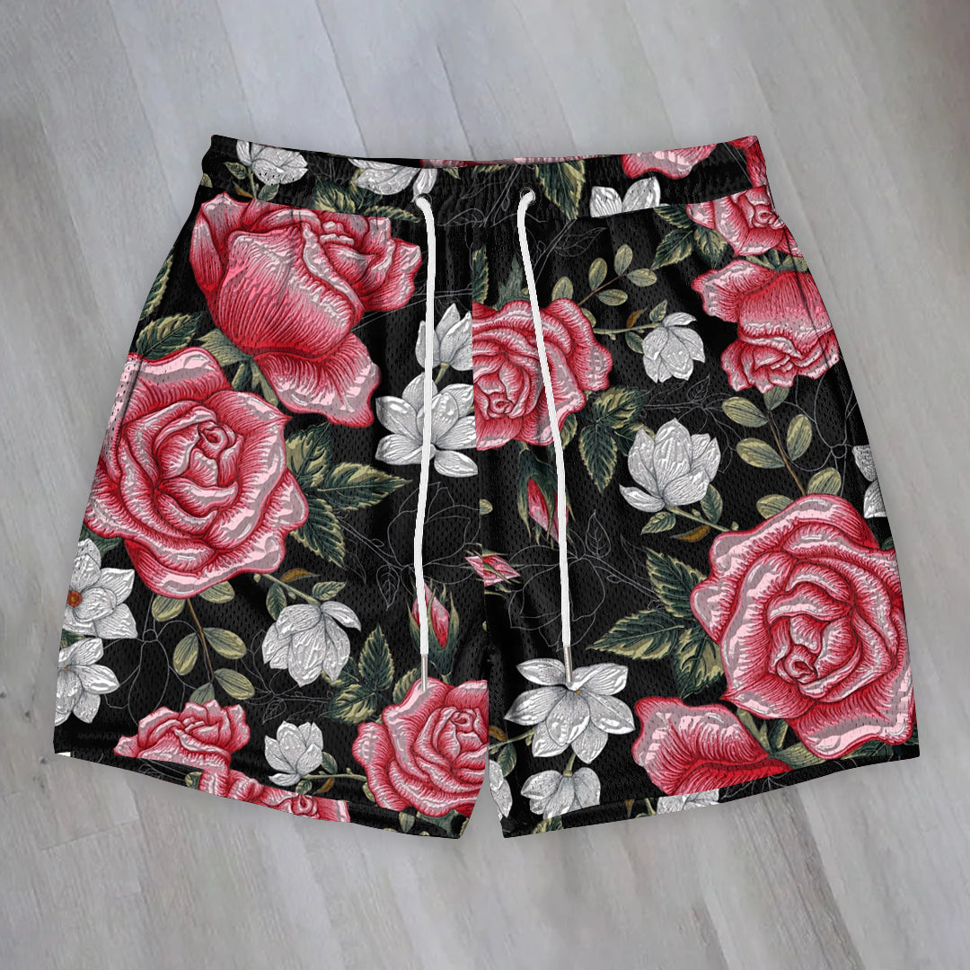 Casual Retro Resort Printed Shorts