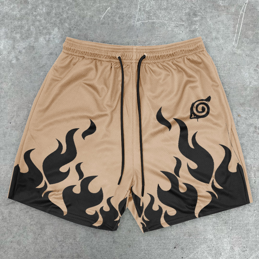 Retro flame trend retro shorts