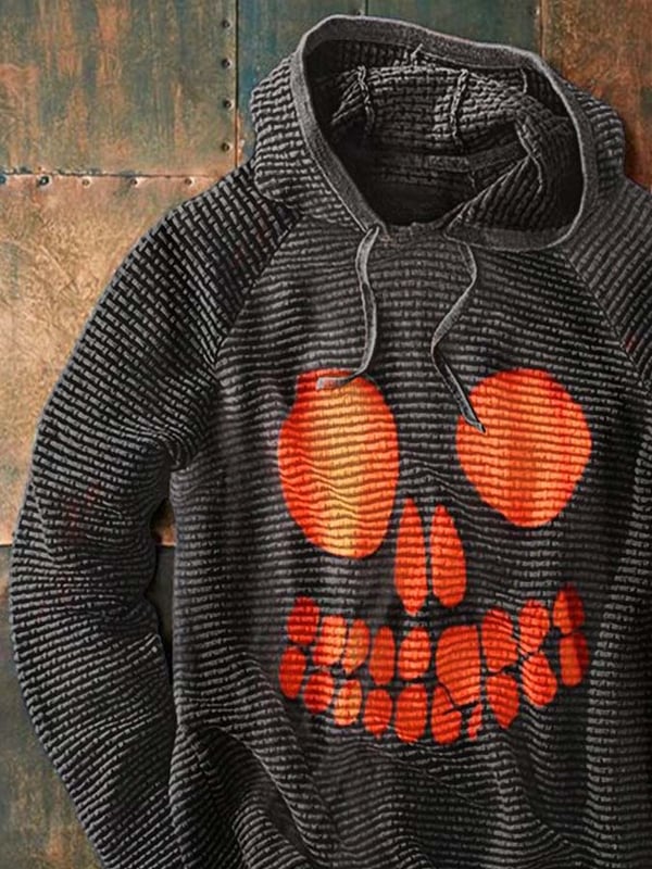 Fashion Halloween Print Long Sleeve Hoodie Sweatshirt