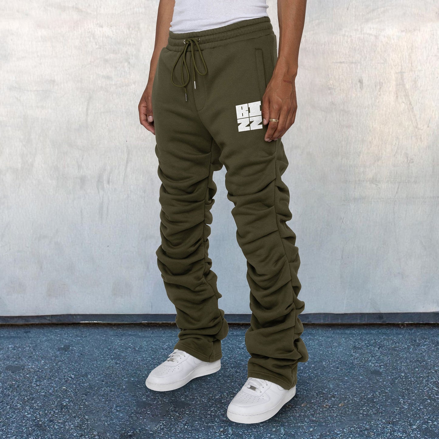 Tide brand printed pile pants casual street trousers