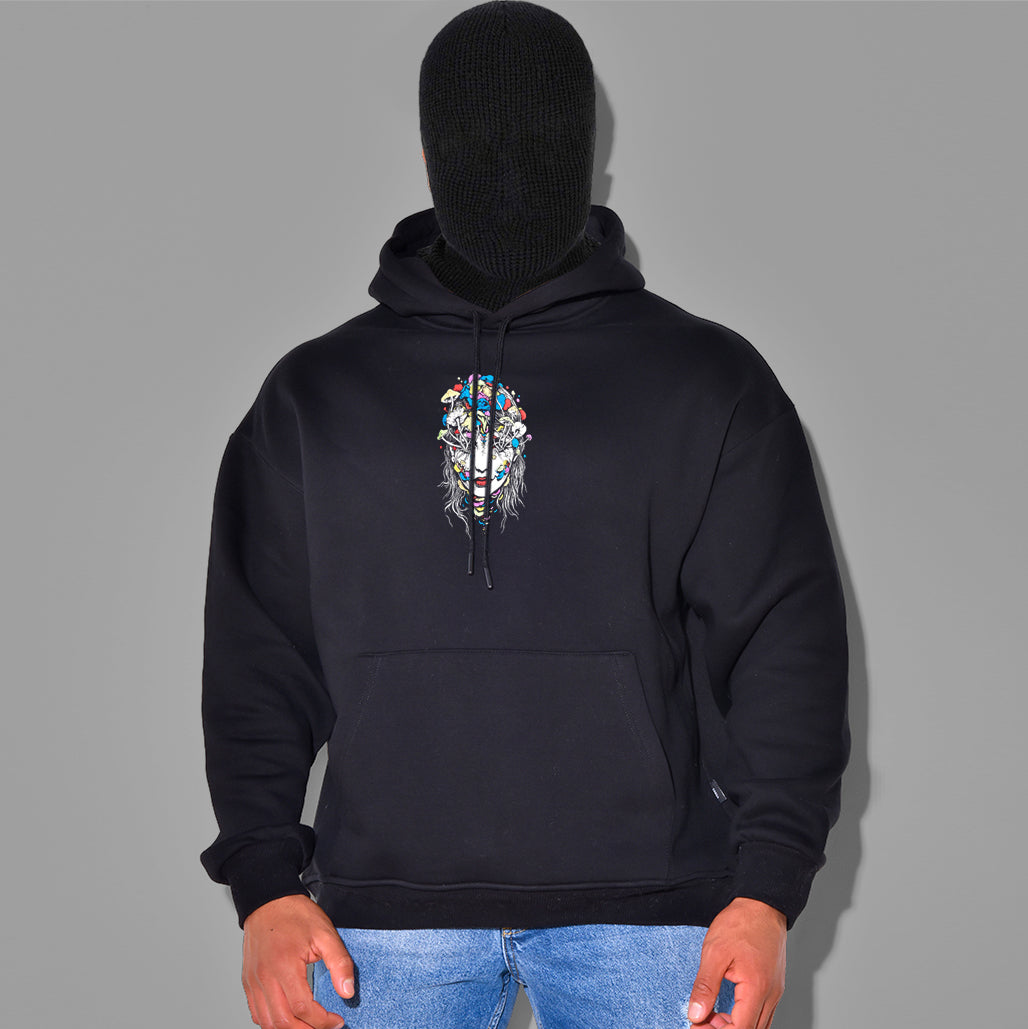 statement art print retro street hoodies