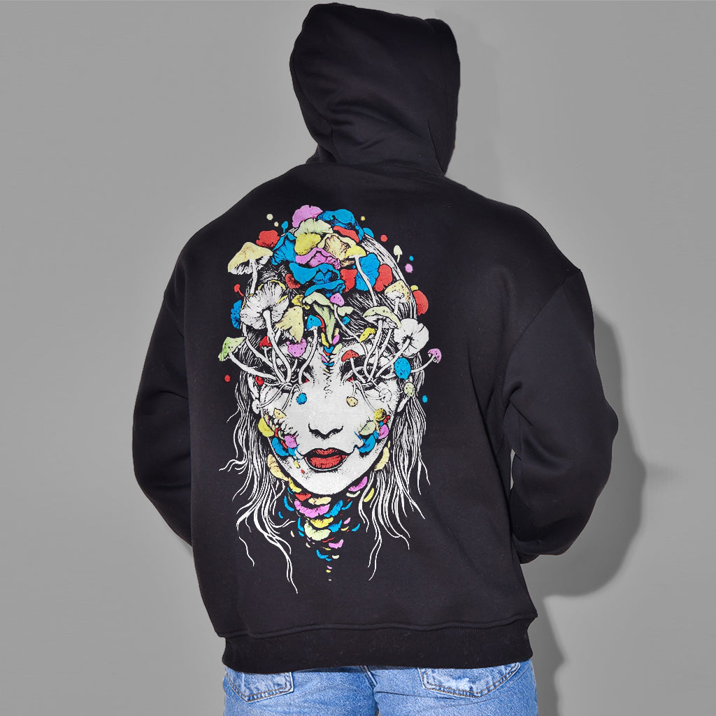 statement art print retro street hoodies