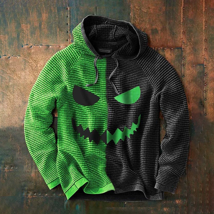 Men's Halloween Contrast Long Sleeve Hoodies