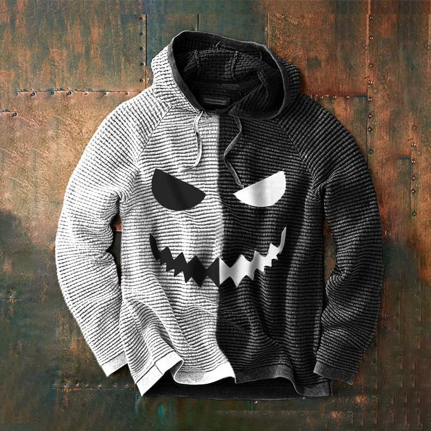 Men's Halloween Contrast Long Sleeve Hoodies