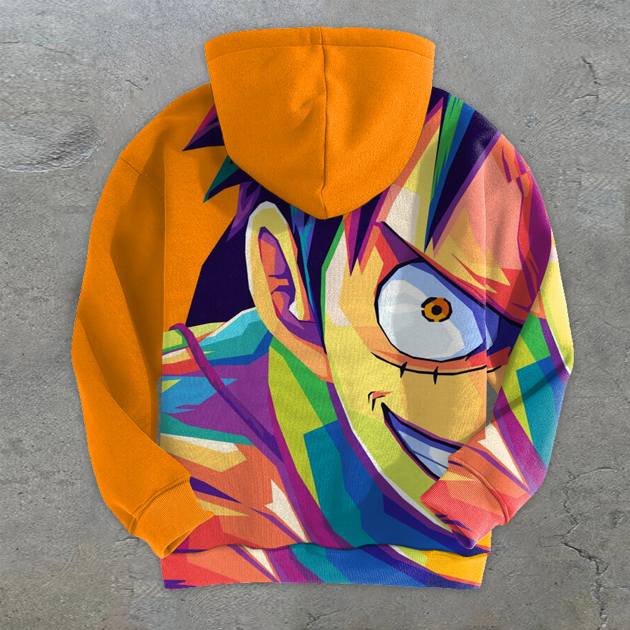 Personalized print retro trendy anime hoodies