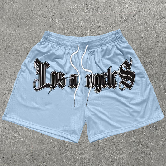 Los Angeles Print Mesh Shorts