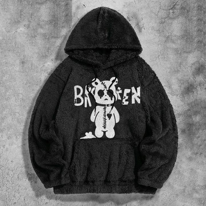 Broken Bear Fleece Hoodie