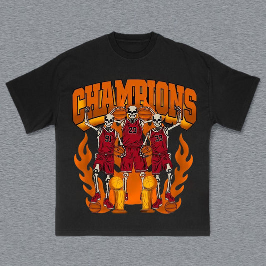 Basketball Champions Print T-Shirt