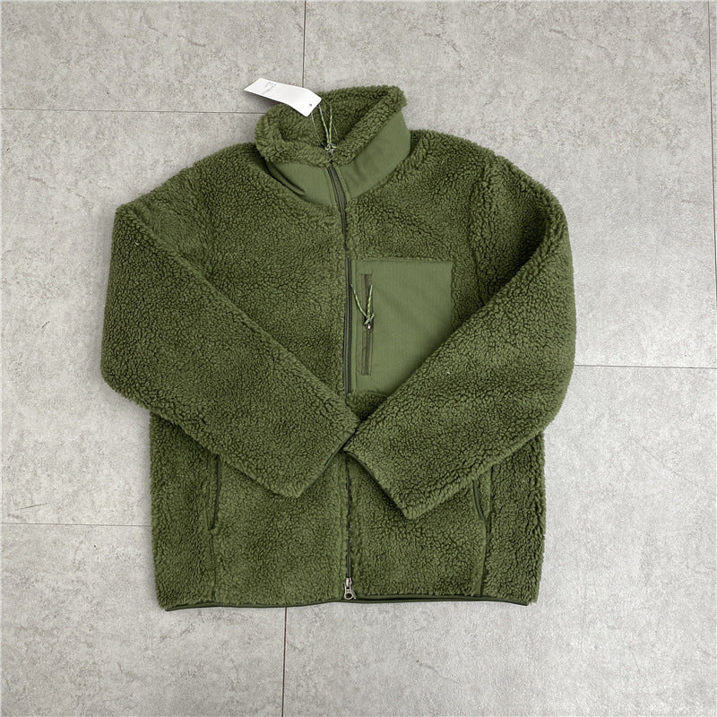 Fleece Long Sleeve Stand Collar Thermal Fleece Jackets