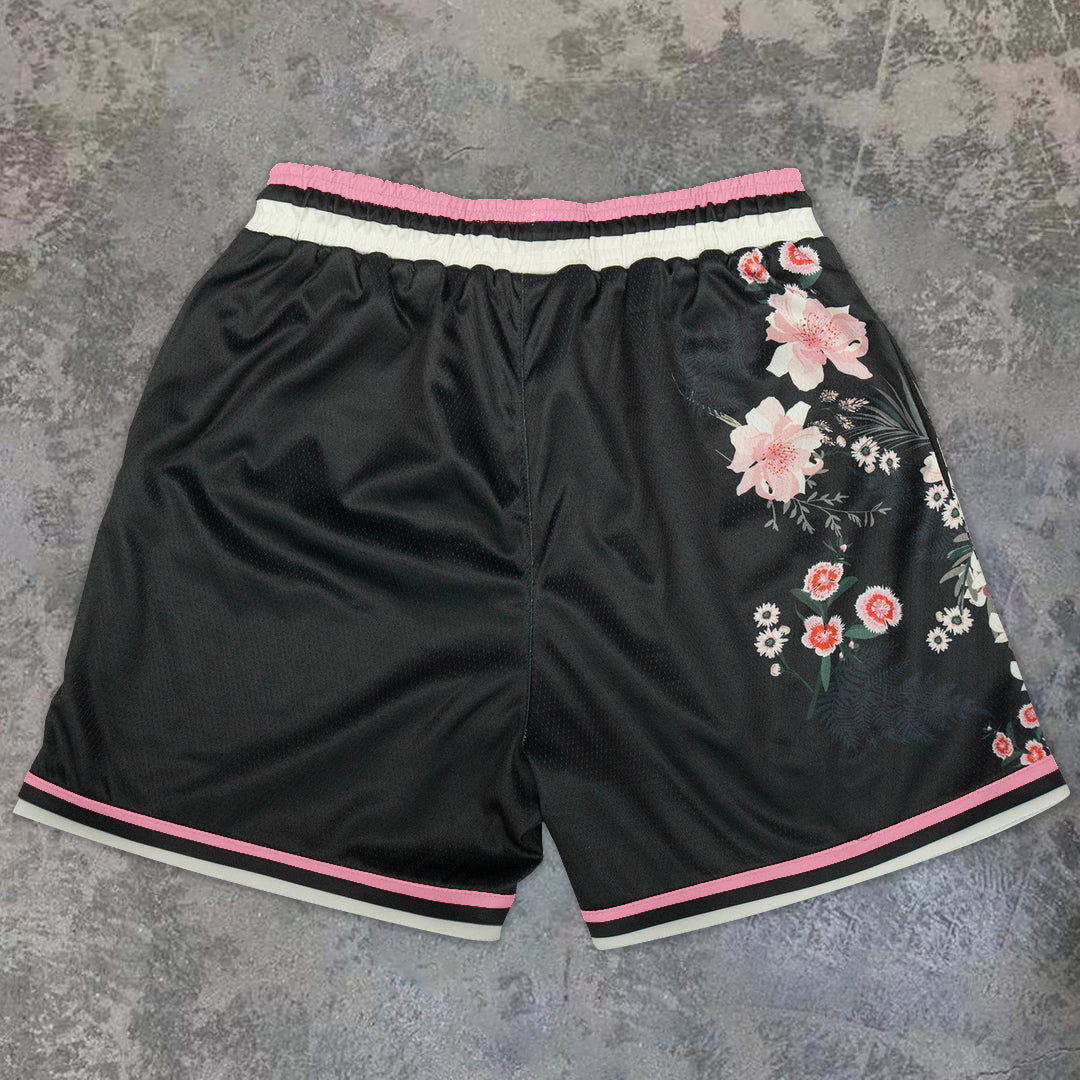 Tide Brand Flower Butterfly Art Sports Shorts