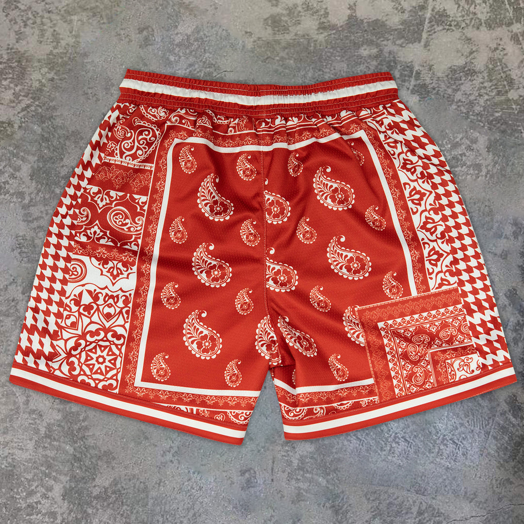 Cashew Blossom Casual Fashion Retro Sports Shorts