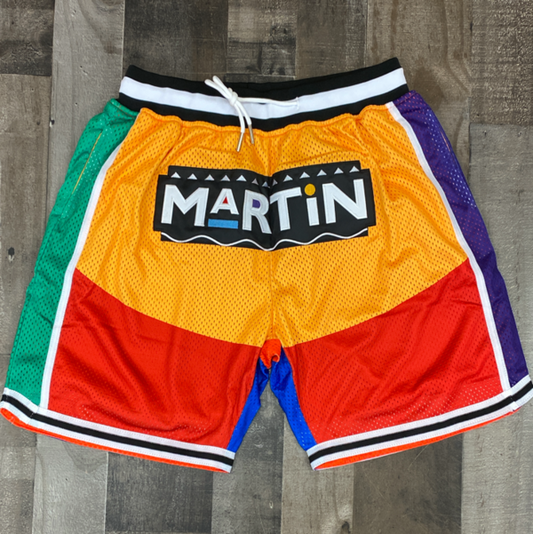 Fashion college style printed sports shorts men